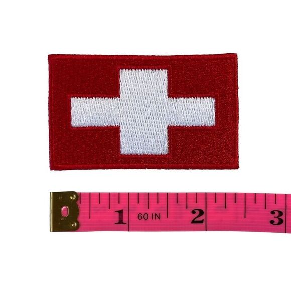 Flag of Switzerland Swiss Embroidered Patch - Picture 2 of 4